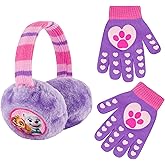 Nickelodeon Girls Winter Earmuffs and Kids Gloves Set, Paw Patrol Skye and Everest For Ages 4-7