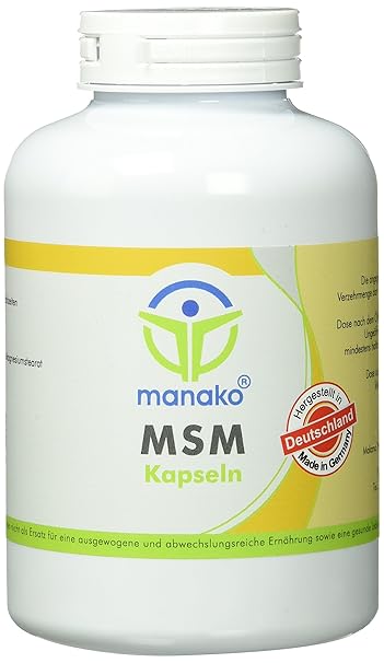 manako MSM (Methylsulfonylmethan) Kapseln human, 4 x 300 Stück, Dose a 210 g (4 x 300 Kapseln)