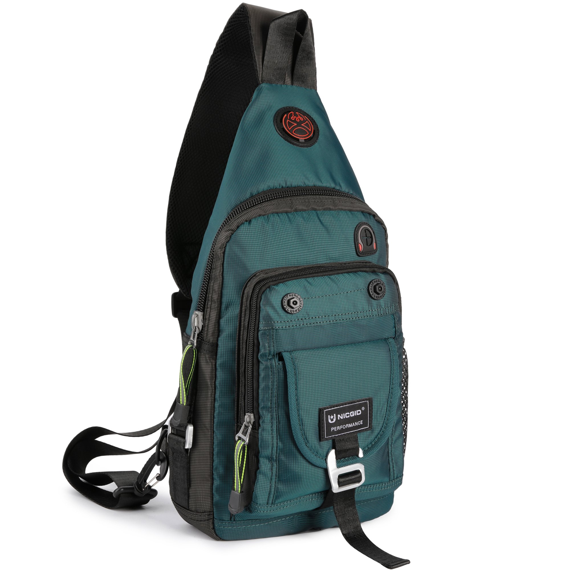 NICGID Sling Bag Chest Shoulder Backpack Crossbody Bags for Tablet Laptop Outdoor Hiking Men Women