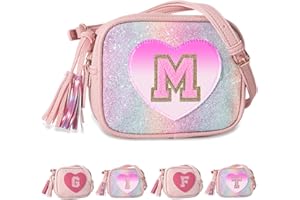 UIXIZQ Personalized Toddler Purse for Girls 2–10, Cute Little Girl Purse & Kids Wallet, Small Initial Shoulder Crossbody Bag, Birthday & Christmas Gift for Daughter(Rainbow,M)