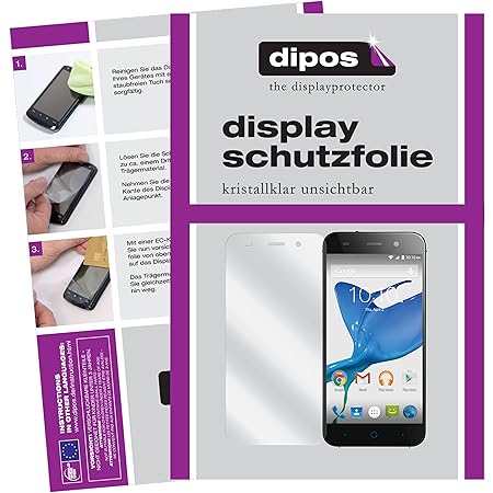 dipos I 2X Schutzfolie klar passend für ZTE Blade V6 Folie Displayschutzfolie