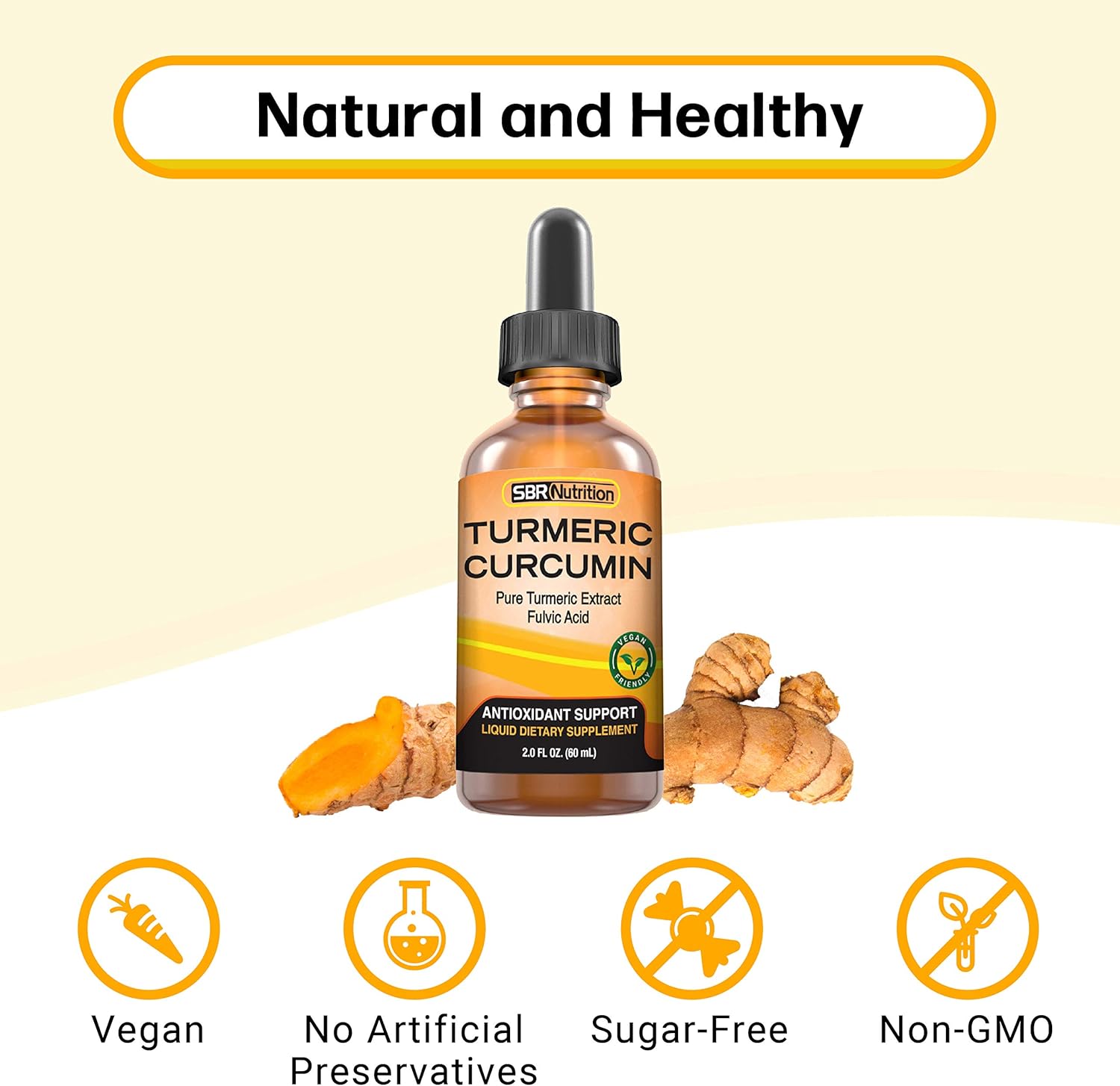 Max Absorption Liquid Turmeric Curcumin Drops for Joint Pain