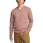 Lucky Brand Mens Venice Burnout Long Sleeve Notch Neck Shirt