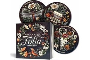 Arcana Folia Oracle Deck: 50-Card Round Deck, Nature-Inspired Artwork, Channel Plant Energy, Divination and Inspiration, Includes 72-page Illustrated Guidebook
