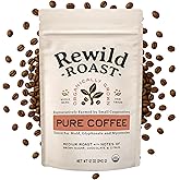 Lineage Provisions Rewild Roast Coffee, 12 oz Whole Beans | Organic whole coffee beans, Arabica medium roast with brown sugar, dark chocolate, toasted walnut, and citrus.