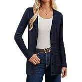 GRACE KARIN Long Cardigans for Women 2025, Cable Knit Cardigan Sweaters with Pockets, Early Fall Fashion 2025