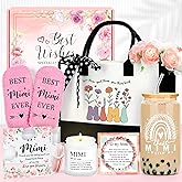 Saineron Mimi Gifts For Grandma Gifts For Grandma Birthday Gift Ideas Include Mimi Bracelet Tote Bag Cup Candle Socks Acrylic Puzzle For Mothers Day Christmas Easter