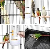 Yaheetech Parrot Cage Play Top 46.5x46.5x71 cm Detachable Stand Green view 8