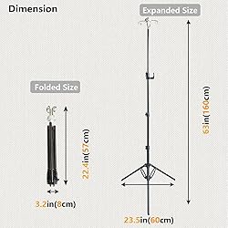 Portable IV Pole Collapsible for
