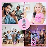 Dynasonic Karaoke Machine 2 mics Portable Bluetooth Speaker Lights USB SD view 5