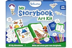 Skillmatics Storybook Art Kit - Create Adventure Stories, DIY Craft & Writing Kit with 300+ Stickers, Scrapbooking & Journal 