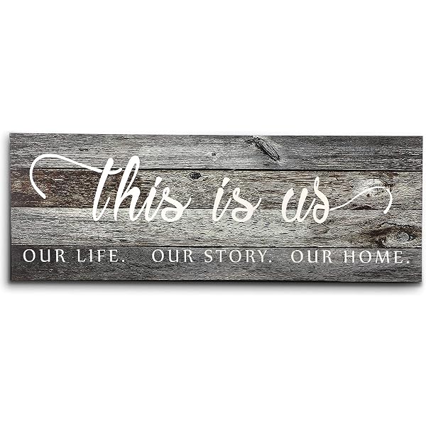 Enjoy The Little Things Wall Sign – Rustic Wooden Hanging Decor Plank For Living Room, Bedroom, Porch (Gray Series) - View #5