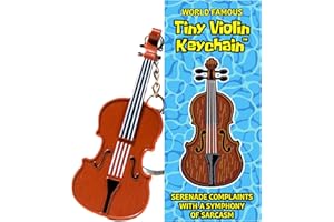 DR DINGUS World's Smallest Violin - Mr Krabs Sad Music from SpongeBob - Exclusive License - Pocket Sized Tiny Violin Keychain Symphony of Empathy