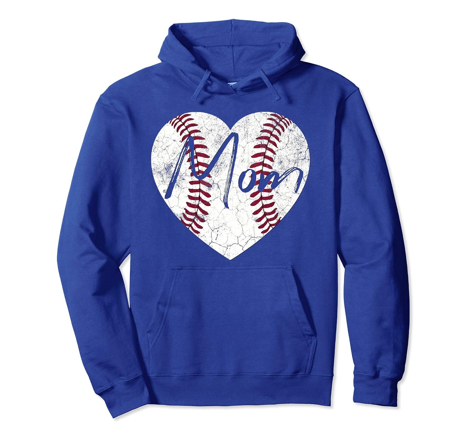 Official Baseball Heart Hoodie Mom Softball Mother's Day-ANZ