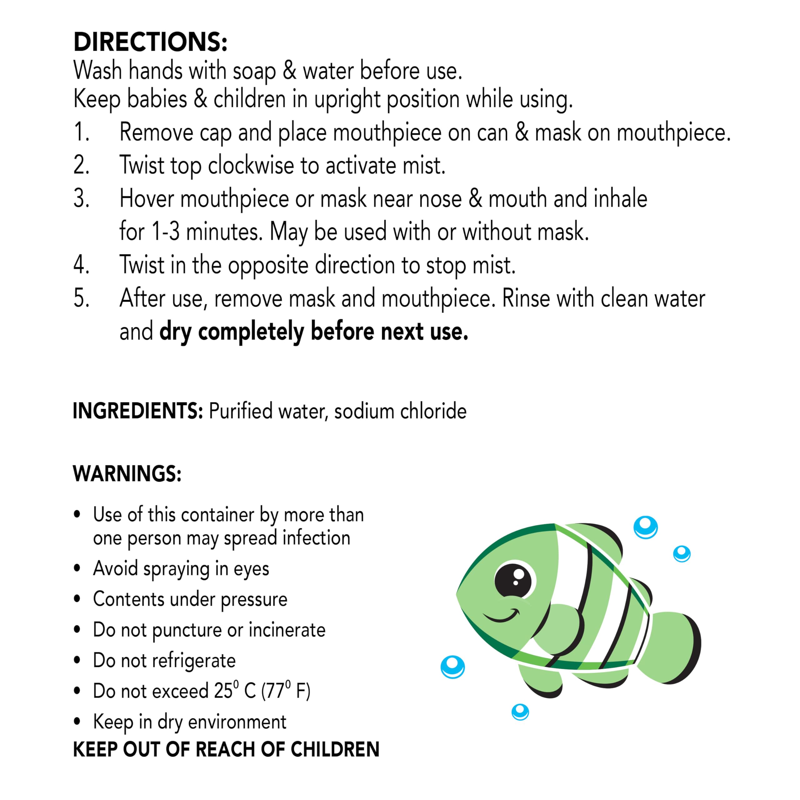 Vicks Sinex Kids Saline Easy Mist, Drug Free Saline, Ages 1 Month+, Gently Clears and Soothes Everyday Stuffy Noses, Safe for Daily Use, 1.7 OZ