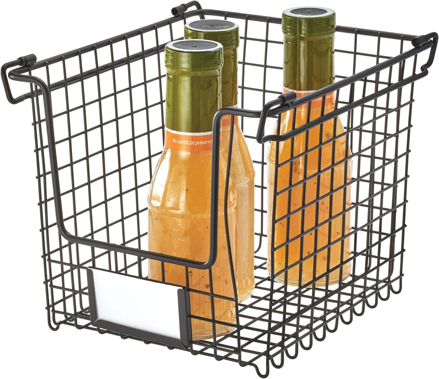 iDesign Wire Storage Basket, Small Metal Basket for Bathroom, Kitchen