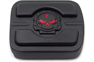 SMT-MOTO SMT-Black Skull Small Brake Pedal Pad Compatible With Fat Bob FXDF Wide Glide FXDWG CVO Pro Street Breakout Street 500 XG500 Blackline FXS Softail Rocker FXCW Night Train FXSTB [B01EXLZ2HW]