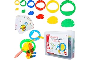 edxeducation Interlocking Rainbow Pebbles - Combo Set