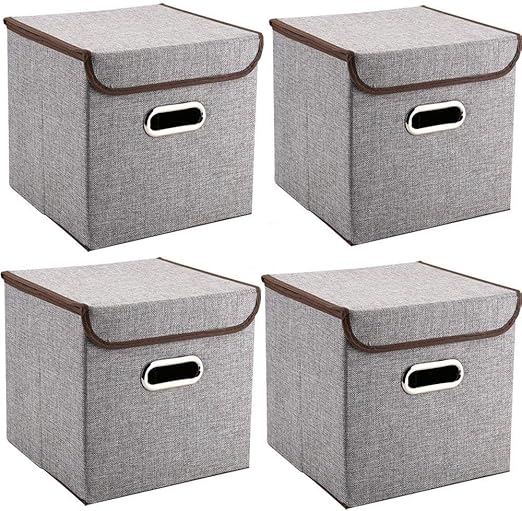 Amazon Com Meelife Storage Bins 4 Pack Storage Boxes Linen Basket
