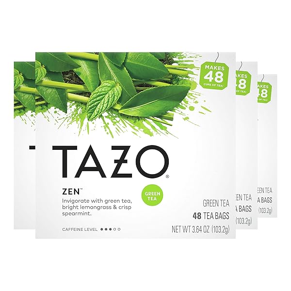 TAZO GREEN TEA BAGS FOR AN INVIGORATING CUP...