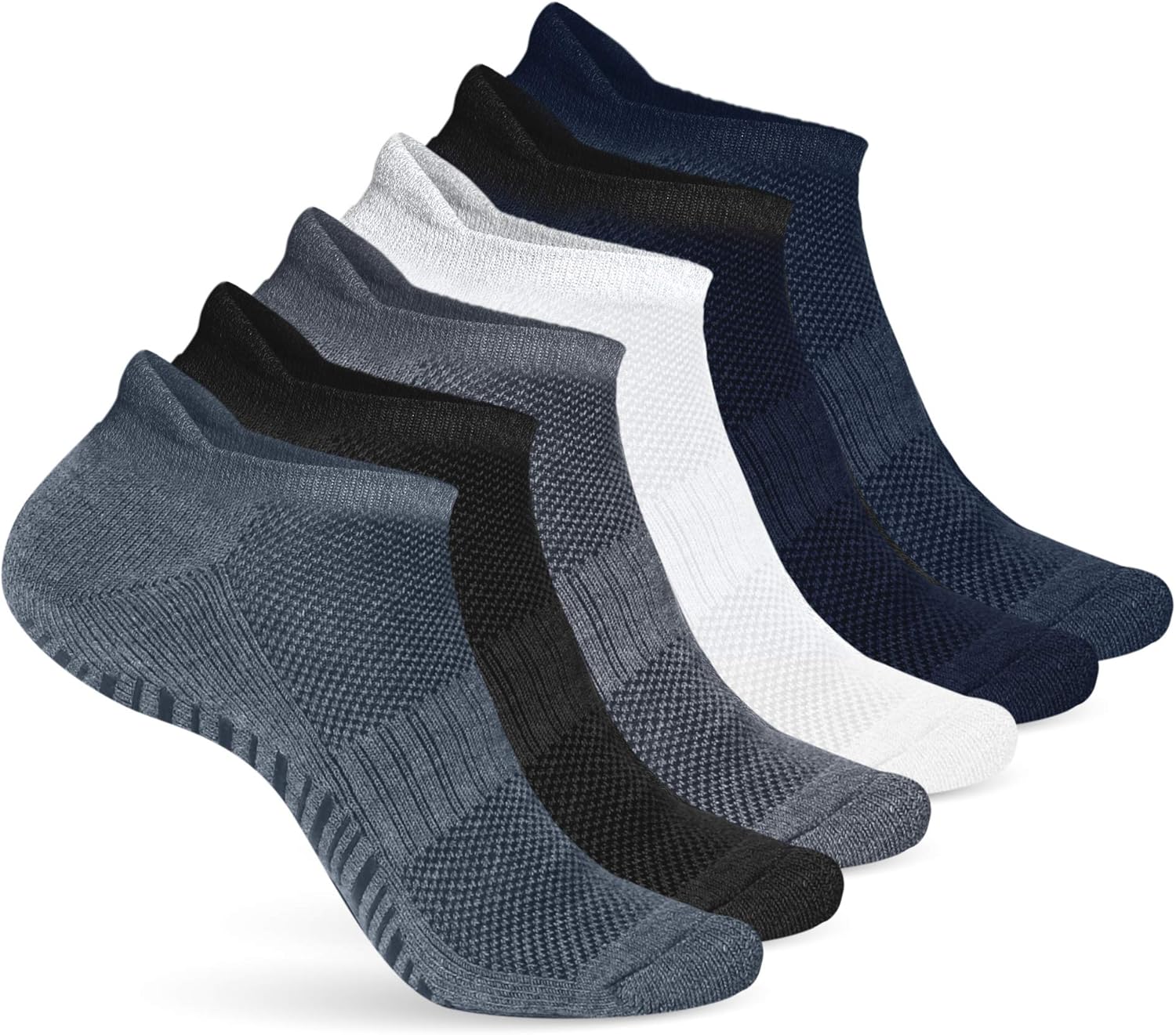 TruTread Non Slip Grip Yoga Socks for Women & Men - Non Skid Hospital, Yoga, Barre, Pilates, 6 Pairs: Clothing