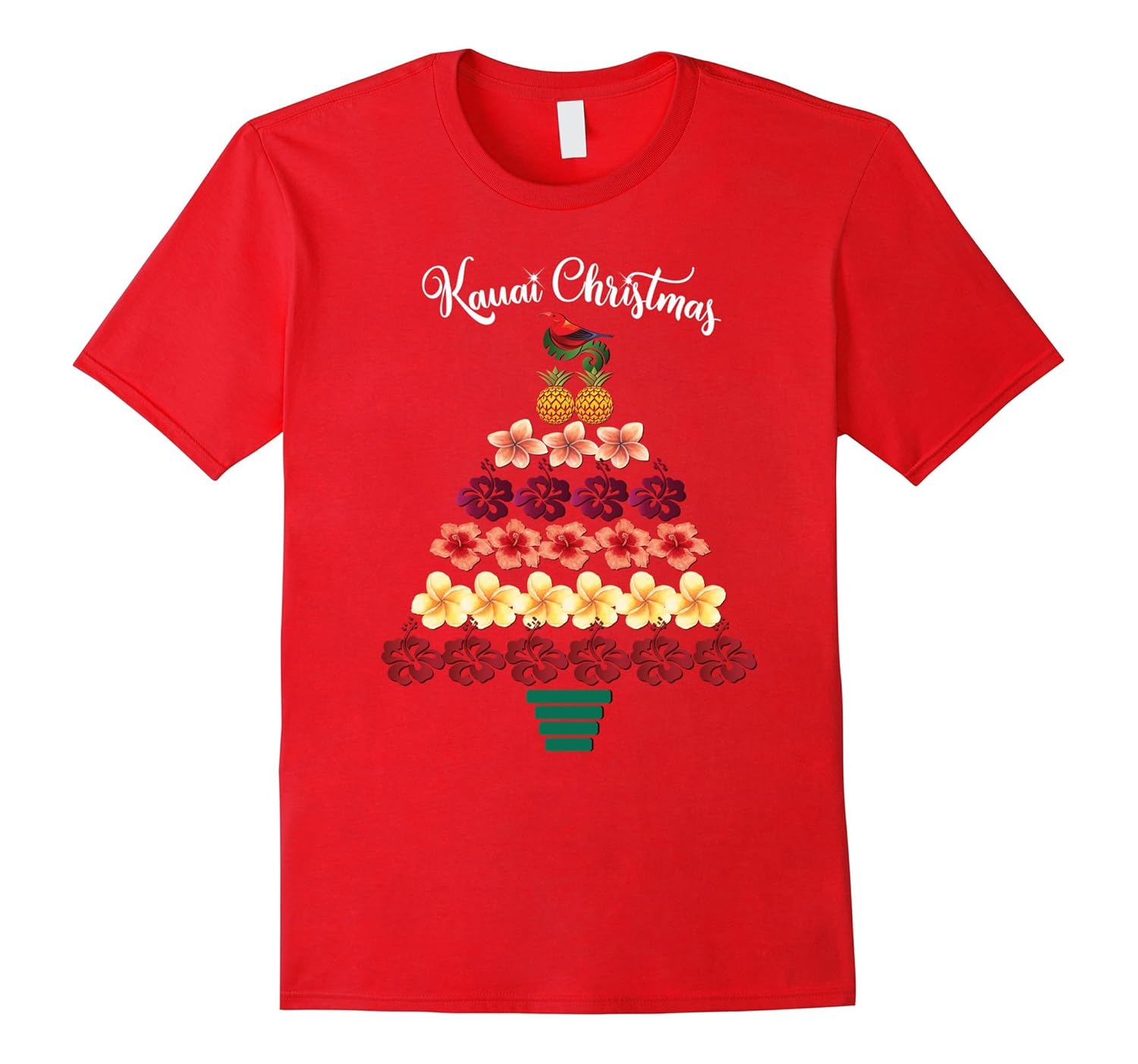 Kauai Christmas Shirt-Hawaiian Christmas Tree T-Shirt-ANZ