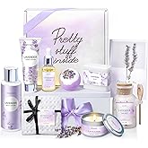 Gifts for Women Spa Gifts Baskets for Women Christmas Birthday Gifts Lavender Bath and Body Sets Mothers Day Gifts Relaxing Self Care Get Well Gift for Mom Her Girlfriends Sister Teacher Friends