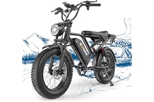 Qlaway Fat Tire Electric Dirt Bike 500W/700W for Adults 16/20" Full Suspension Electric Motorcycle Ebikes 48V 13.5/18AH Removable Battery,31MPH Top Speed,40-70 Miles Range,Turn Signals