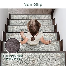 sarben Non Slip Stair Treads for Wooden Steps 7PCS