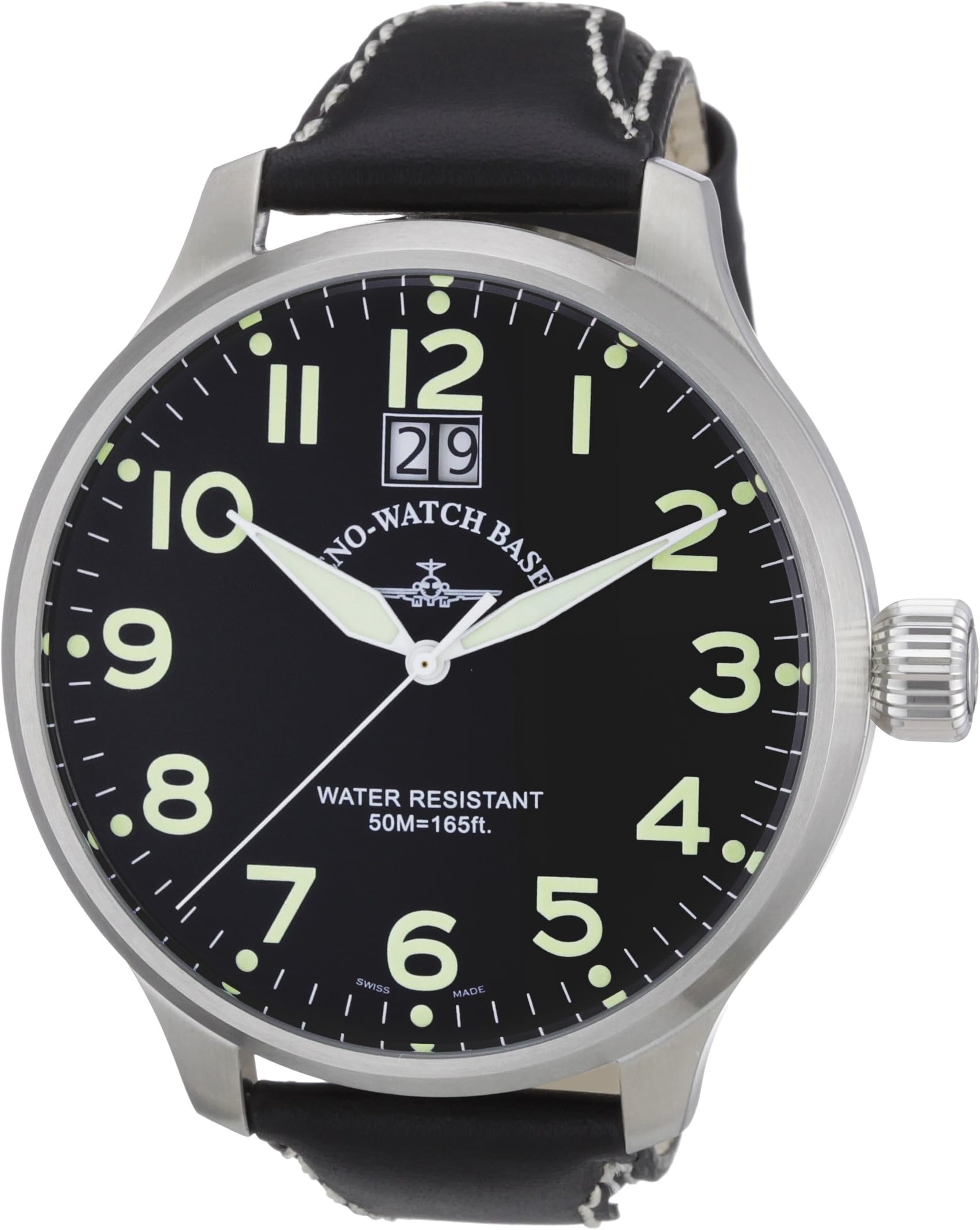 Men's Quartz Watch Quarz 6221Q-a1 with Leather Strap