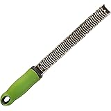 Cheftopia Stainless Steel EZ Cheese Grater and Lemon Zester with Non-slip Comfort Handle, Green