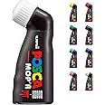Uni Posca Multicolor Posca Markers, Mop'R Posca Paint Markers with XXL 3-19mm Round Tip for Any Surface, ACMI-Certified Non-Toxic Formula, MOPR White