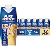 Pure Protein Banana Pudding Protein Shake, 30g Protein, 11oz, 12 Ct | Ready to Drink and Keto-Friendly, Vitamins A, C, D, and