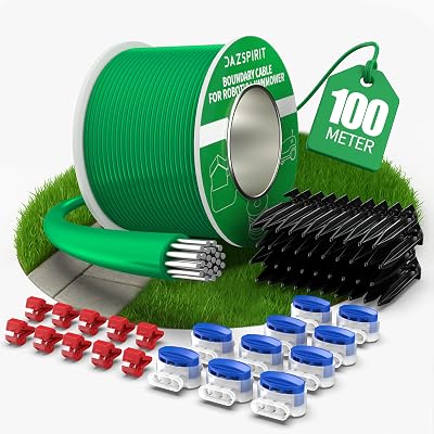 DazSpirit 100m Boundary Cable Set for Robot Lawnmowers, 50 Pegs & Connectors