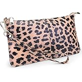 YALUXE Genuine Leather Wristlet Handbags Purses Cell Phone Pocket Clutch Wallet Crossbody Bags for Women