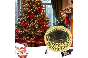FAIRYGLIM 66FT 200 LED Connectable Christmas Tree Lights, End-to-End Plug 8 Modes Indoor Lights with Timer, Outdoor Indoor Fairy Lights Christmas Tree, Patio, Garden, Party, Wedding, Holiday (Warm White)
