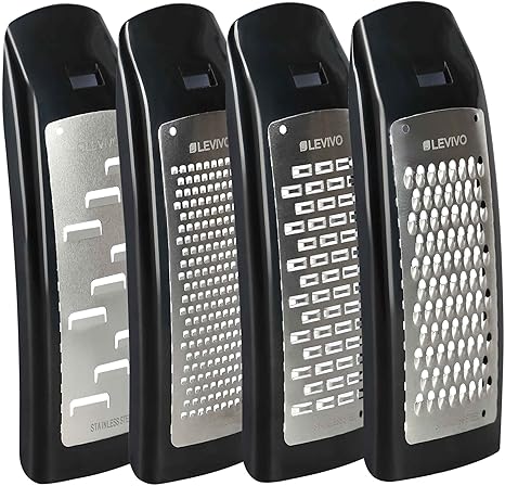 Levivo Erweiterungs Set Fur Kasereibe 4 Tlg Edelstahl Zusatz Fur Kase Reibe Kasehobel Erweiterungsset Kase Hobel Aufsatz Kasereibe Aufsatze 7 5 X 5 5 X 16 5 Cm 4 Einheiten Schwarz Amazon De Kuche Haushalt