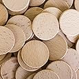 Round Unfinished 1.5" Wood Cutout Circles Chips for Arts & Crafts Projects, Board Game Pieces, Ornaments (100 Pieces) by Super Z Outlet&reg;