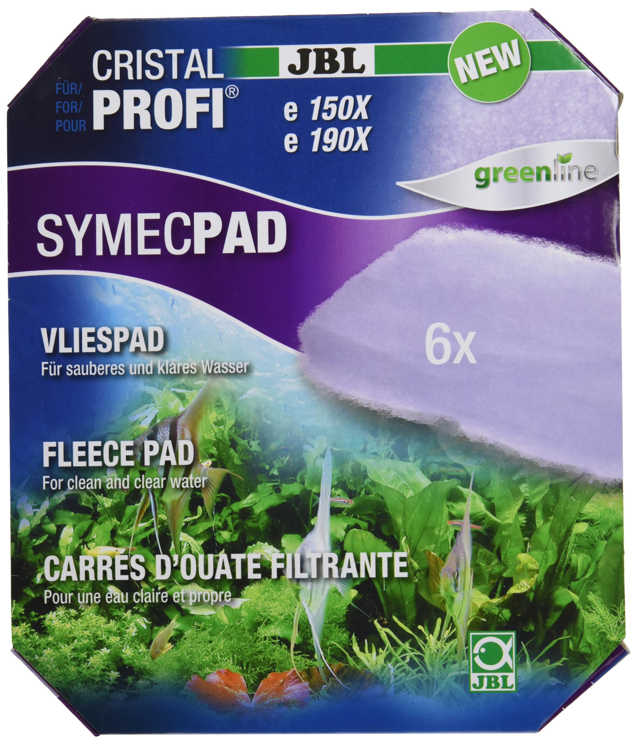 JBL SymecPad II CristalProfi e15/1901,2, Filter wool fleece (6x) for JBL CristalProfi e external filters for extra-fine filtering