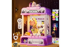 CWLAKON Claw Machine for Kids, Mini Vending Machine Unicorns Toys with Sound for Girls Age 3+, Candy Grabber Prize Dispenser Machine Arcade Games with Mini Plush Toys, Christmas Birthday Gifts