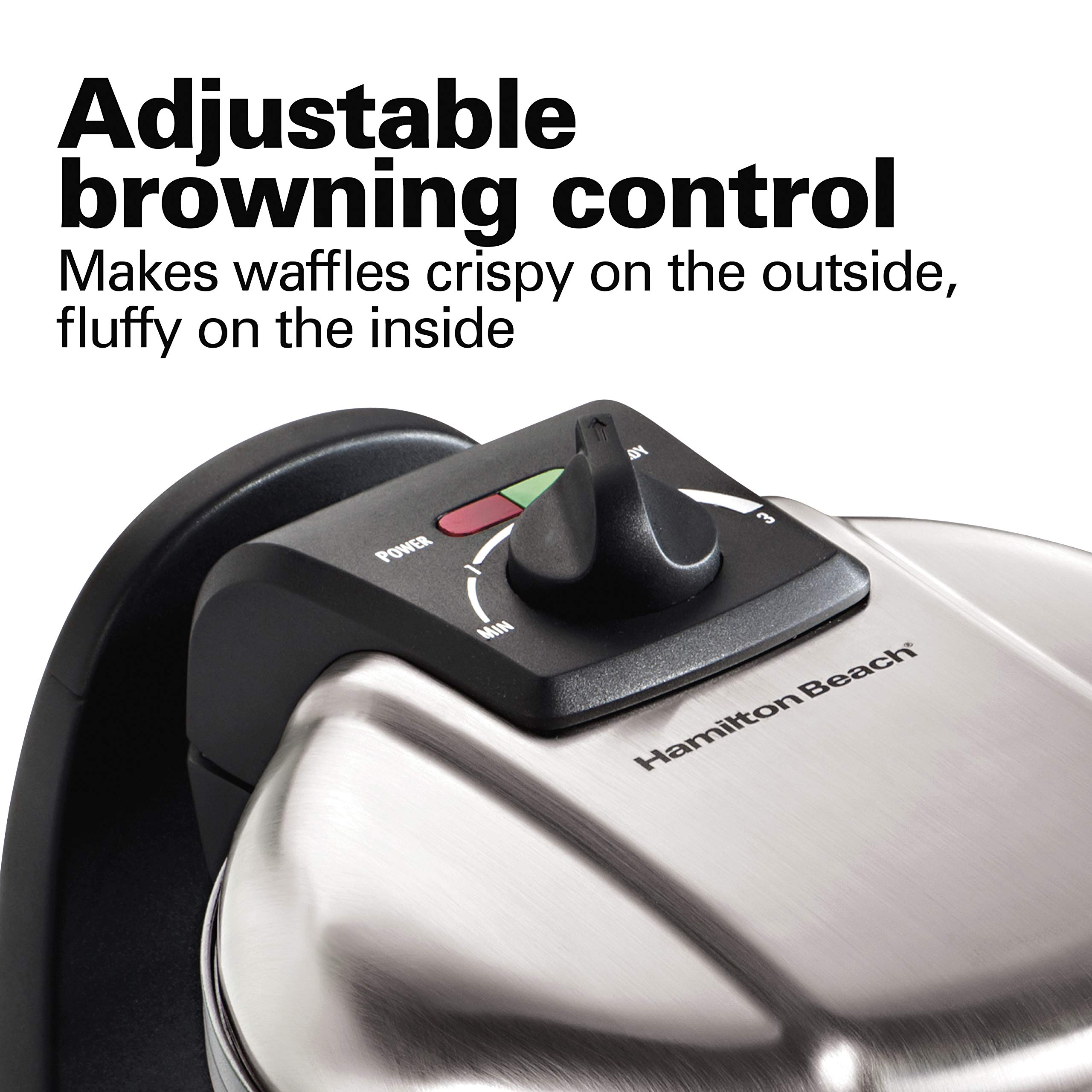 Hamilton Beach Flip Belgian Waffle Maker with NonStick Removable