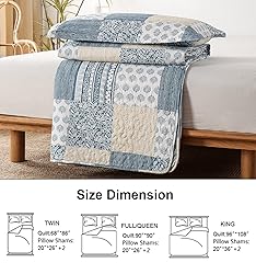 Plaid Quilt Set Queen Size Bedspread Coverlet