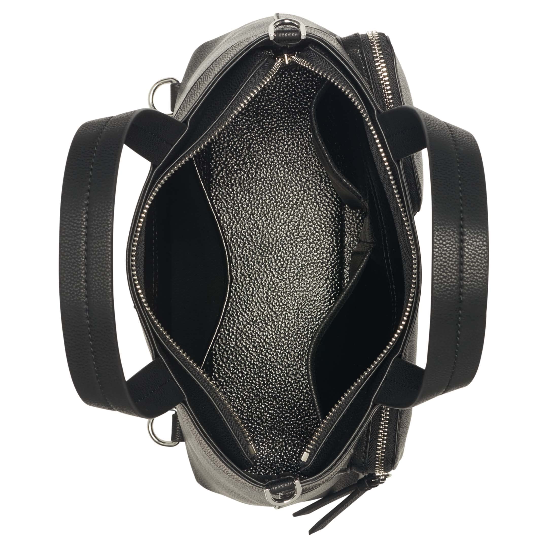 Calvin Klein Ember Organizational Backpack, Black/Silver,One Size