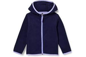 Amazon Essentials Girls and Toddlers' Polar Fleece Full-Zip Hooded Lightweight Jacket