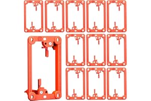 BEST MOUNTS BestMounts Low Voltage Mounting Bracket 1 Gang, 12 Pack for Single Gang Wall Plate, Telephone Wires, Network Cables, HDMI, Coaxial, Speaker Cables - Low Voltage Box Cable Wall Plate Bracket, Mud Ring