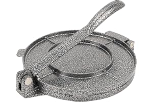 Bewinner Tortilla Press, 8 Inch Aluminum Alloy Manual Tortilla Maker with Comfortable Handle, for Roti Taco Pancake Flour Cor