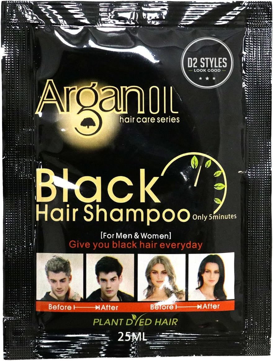 Black Hair Dye Shampoo Argan Oil