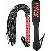MILOPEDOX Sex Paddle Spanking Flogger Adult BDSM Kit Sex Soft Flogger for Sex Adult Fetish Toys PU Leather Bondage Paddle