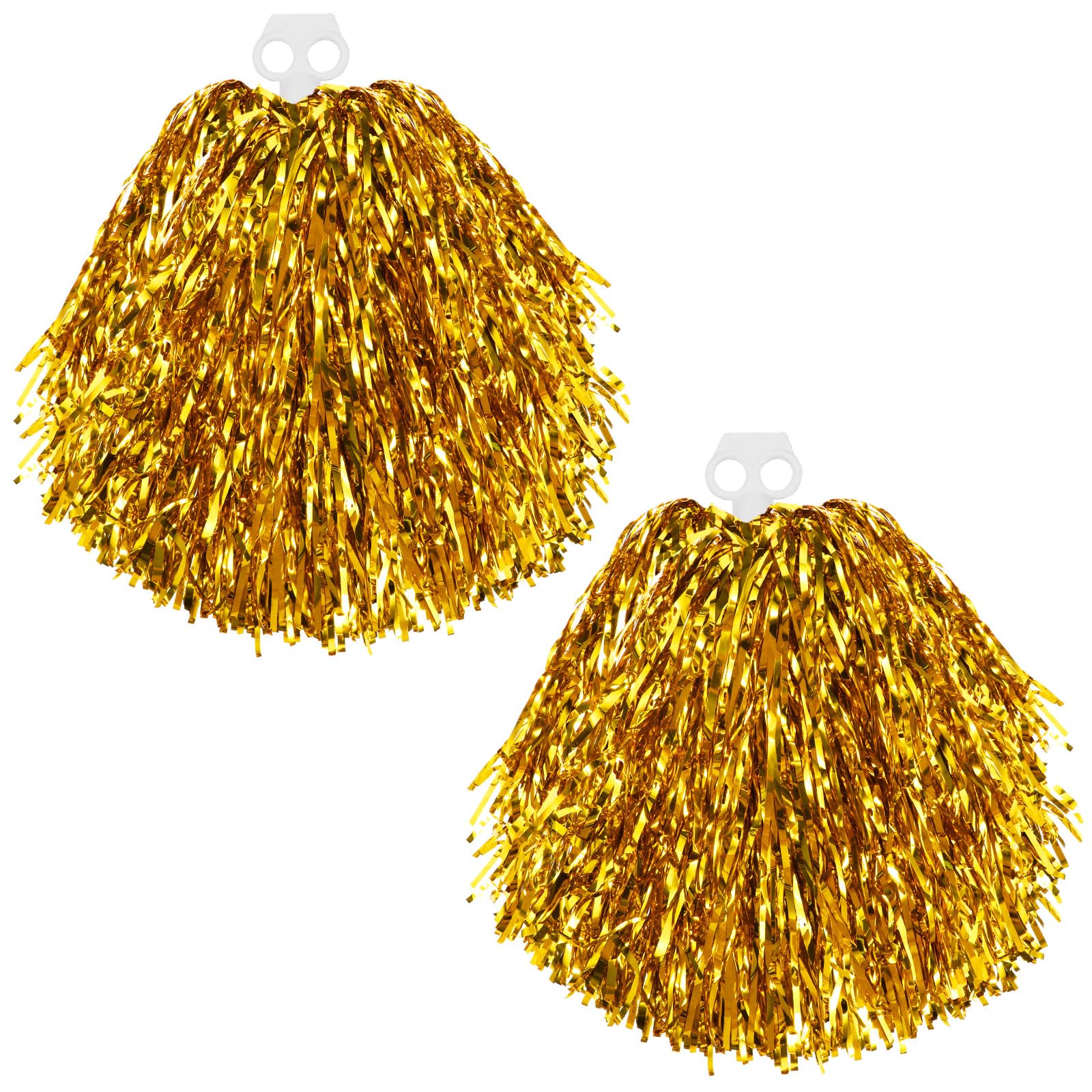 Photo 1 of Thenshop Extra Large 50 Grams Cheerleading Pom Poms 2 Pack Cheerleader Squad Spirited Fun Pompoms Cheer Hand Flowers Metallic Foil Pompoms for Adults Sports Meeting Cheering Party(Gold)