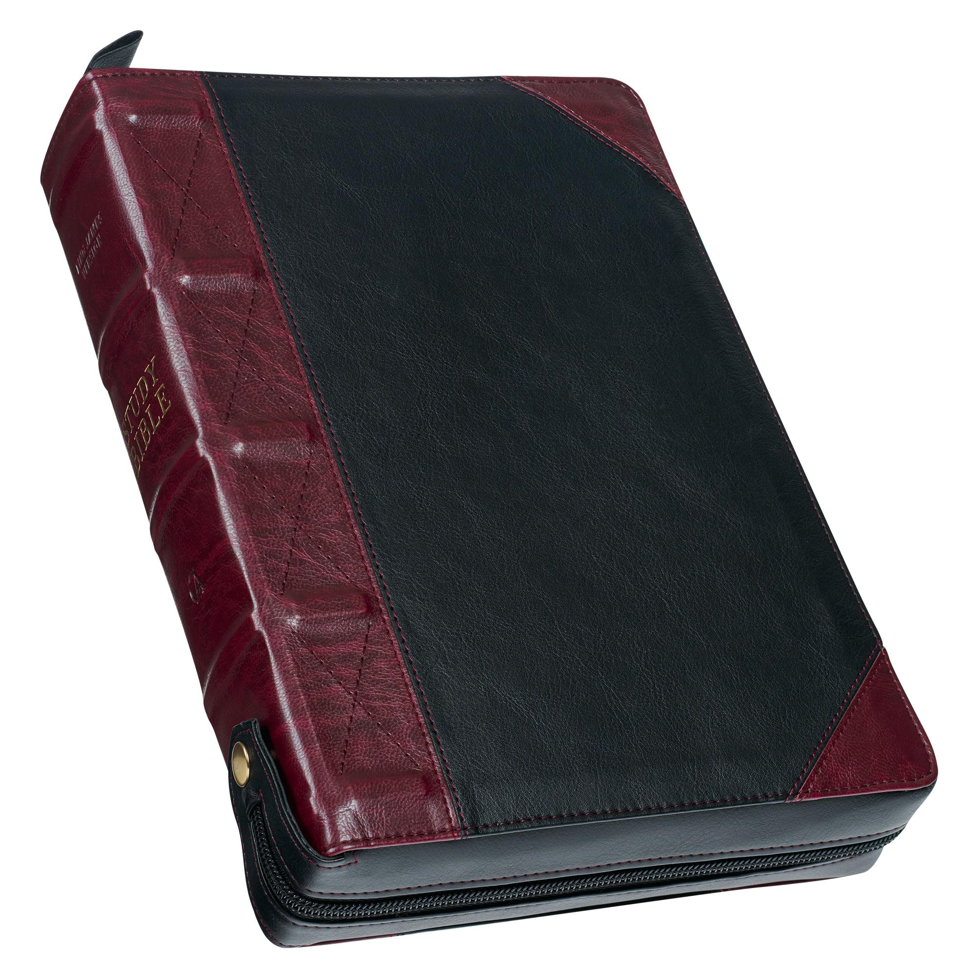KJV Study Bible, Standard King James Version Holy Bible, Thumb Tabs, Ribbons, Faux Leather, Burgundy/Black Debossed Zipper Closure (KJV Standard Study Editions) KJV Study Bible, Standard King James Version Holy Bible, Thumb Tabs, Ribbons, Faux Leather, Burgundy/Black Debossed Zipper Closure (KJV Standard Study Editions) Imitation Leather